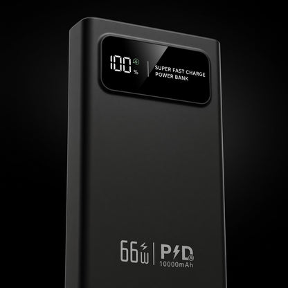 10000mAh Fast Charge Power Bank – 66W PD, Digital Display